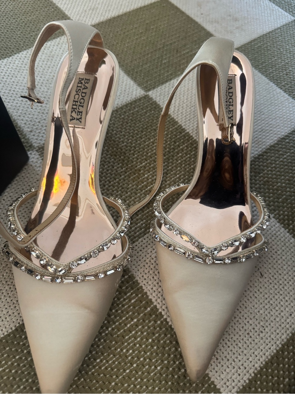 Badgley Mischka Zendaya Heels in Ivory